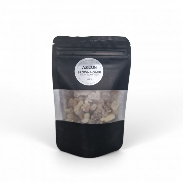 Brown Luban Hojari frankincense resin from Oman.